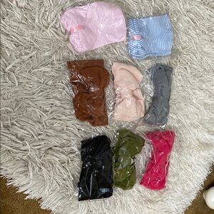 Assorted Headbands and Newborn Hats in Multiple Colors